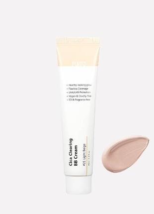 Бб крем для чутливої шкіри purito cica clearing bb cream #21 light beige, 30 мл