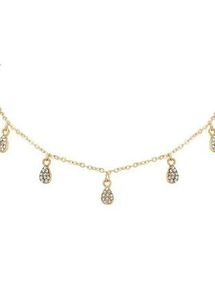 Красивое стильное ожерелье подвеска чокер легкая  цвет золото2 фото
