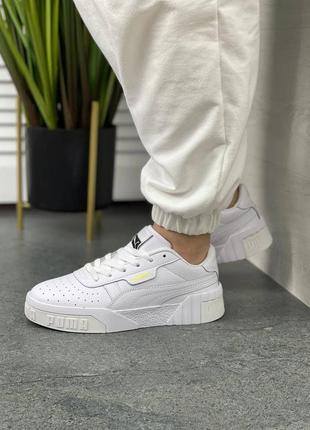 Женские кожанные кроссовки puma cali white3 фото