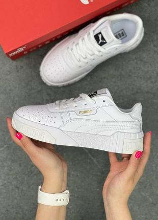 Женские кожанные кроссовки puma cali white5 фото