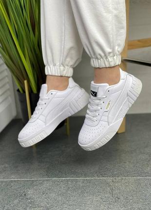 Женские кожанные кроссовки puma cali white8 фото