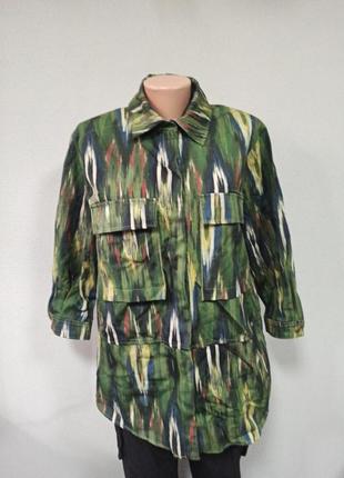 Тренд! бавовняна куртка-сорочка з накладними кишенями від mango