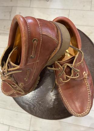 Topsider мокасини туфлі samuel windsor handmade 42/8 італія ручна робота шкіра оригінал