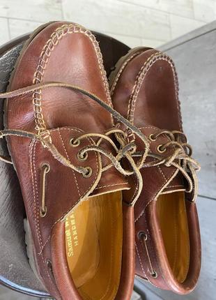 Topsider мокасины туфли samuel windsor handmade 42/8 италия ручная работа кожа оригинал6 фото