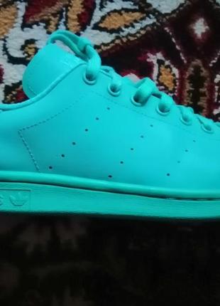 Мужские кожаные рефлективные кроссовки adidas stan smith5 фото