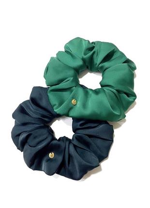 Скранч (резинка) для волосся темно-смарагдового кольору