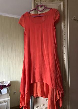 Яркое шелковое платье , двух ярусное, натуральный шёлк, шелк, яркое7 фото