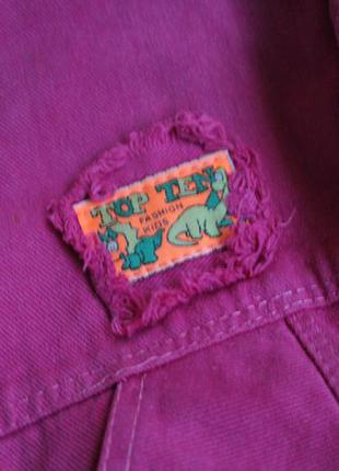Джинсовая куртка бордового цвета + панамка2 фото