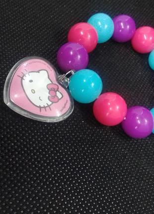 Hello kitty. яскравий пластиковий браслет для дівчинки