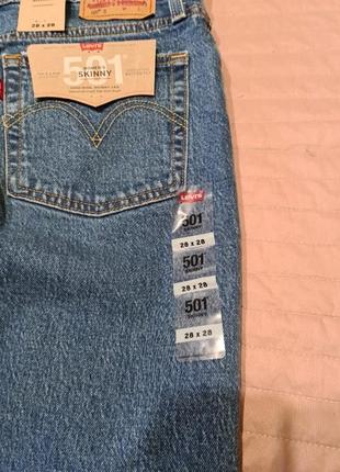 Джинсы оригинал levis 501 skinny8 фото