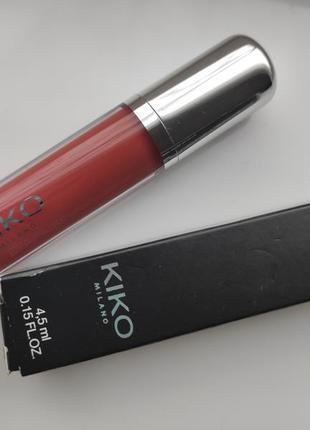Рідка помада kiko. latex shine lip lacquer 04