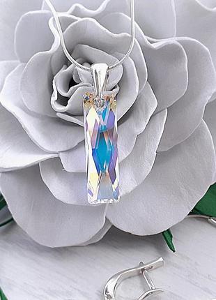 Серьги и кулон swarovski 3