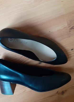 Bella-vita туфли, натуральная кожа, устойчивый каблук, большой размер, на широкую ногу5 фото