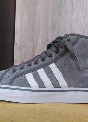 Кросівки шкіряні кеди adidas nizza hi3 фото