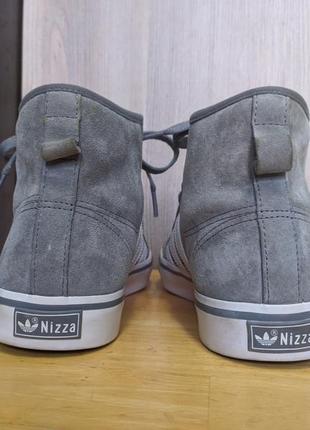 Кроссовки кеды кожаные adidas nizza hi5 фото