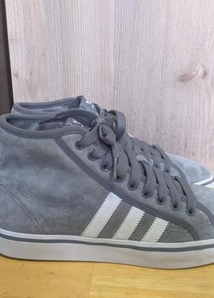 Кроссовки кеды кожаные pink adidas nizza hi