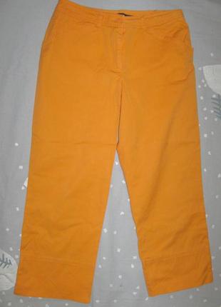 Яркие бриджи женские хлопковые french connection разм 42-44(8)оранжевые укороченные брюки