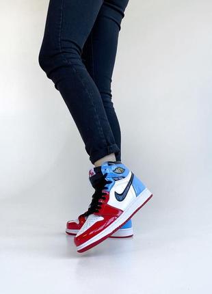 ❤️💙🌼Twist air jordan 1 retro high🌼❤️💙, женские кроссовки найк джордан7 фото