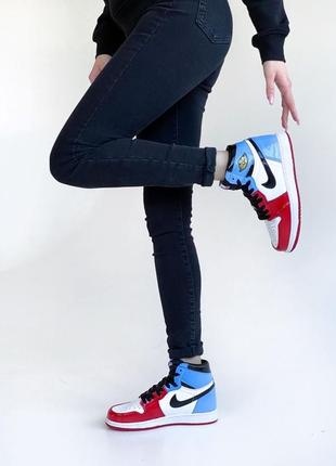 ❤️💙🌼Twist air jordan 1 retro high🌼❤️💙, женские кроссовки найк джордан10 фото