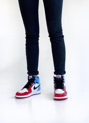 ❤️💙🌼Twist air jordan 1 retro high🌼❤️💙, женские кроссовки найк джордан5 фото