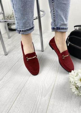 Туфли женские rone 1056 красные (весна-осень натуральная замша)3 фото