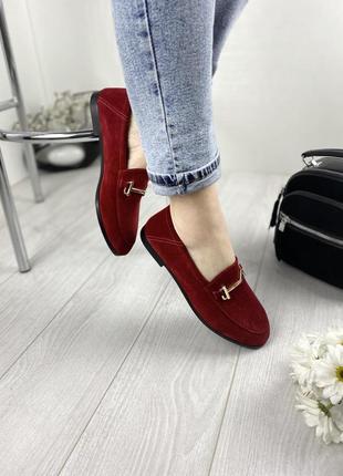 Туфли женские rone 1056 красные (весна-осень натуральная замша)2 фото