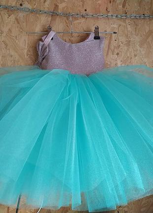 Плаття єдинорожки на 1 рік нове бальне фатинове ошатнішою яскраве3 фото