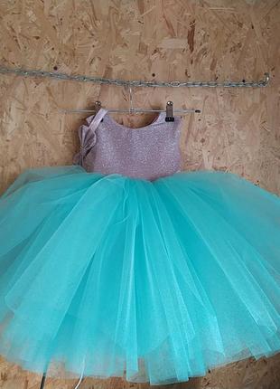 Плаття єдинорожки на 1 рік нове бальне фатинове ошатнішою яскраве4 фото