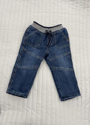 Утеплённые джинсы mothercare 9-12 мес3 фото