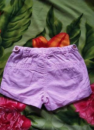 Розовые в полоску шорты для девочки 5-6 лет3 фото