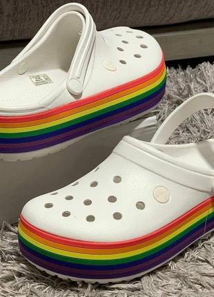 Скидка! crocs platform, кроксы сабо на платформе