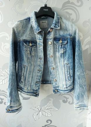 Голубая джинсовая куртка курточка джинсовка варёнка denim co