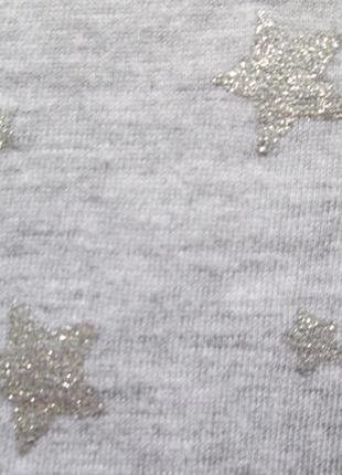 Шикарная хлопковая ночнушка серый меланж в серебряные звезды peacocks6 фото