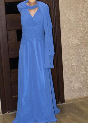 Роскошное платье со шлейфом très chic, выпускное, свадебное, торжественное 52-543 фото
