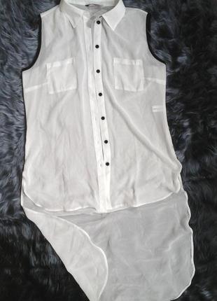 Удлиненная рубашка шифоновая блуза select fashion3 фото