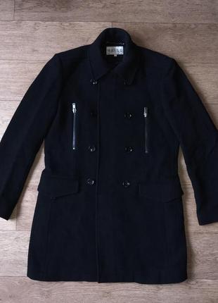 Reiss оригинал dreamer zip coat черное шерстяное пальто вовна люкс довге длинное шерсть мужское8 фото