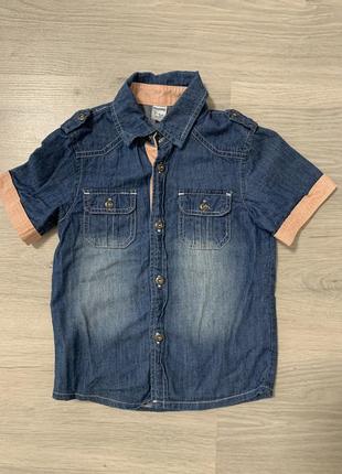 Джинсовая рубашка gee jay 3-4 года 104 см