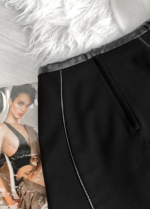 Классная юбка с вставками из кожзама от h&m2 фото