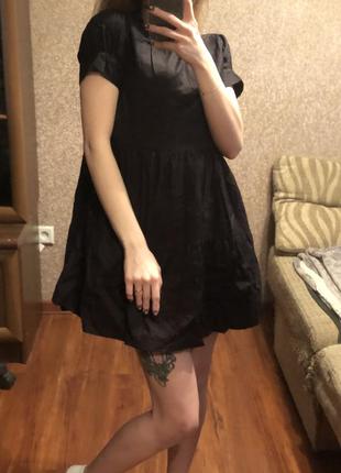 Чорне babydoll лялькове оверсайз сукні для вагітних