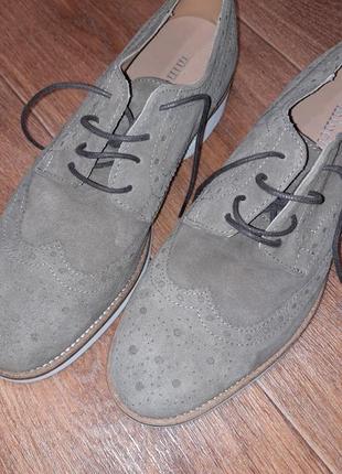 Оксфорды дерби броги туфли на шнурках низкий каблук женские minelli италия3 фото