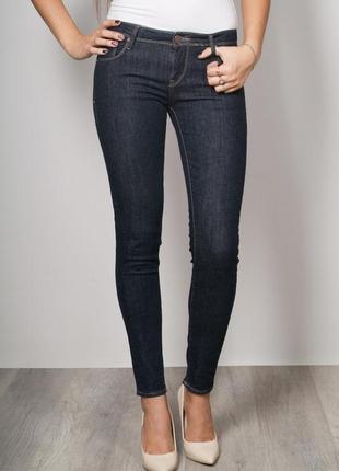 14/л/31 boohoo зауженные джинсы скинни американки стрейч темно-синего цвета1 фото