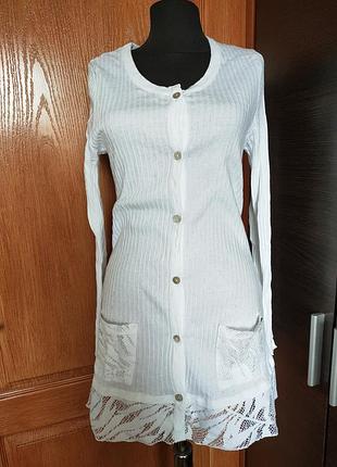 Стильный летний коттоновый кардиган