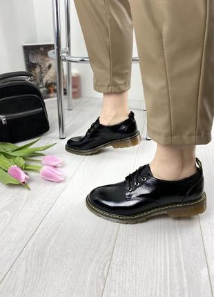 Туфлі жіночі sothby 's m-375 чорні (весна-осінь шкіра лакированая натуральна)