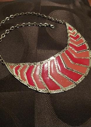 😍❤️шикарне кольє з металу та емалі