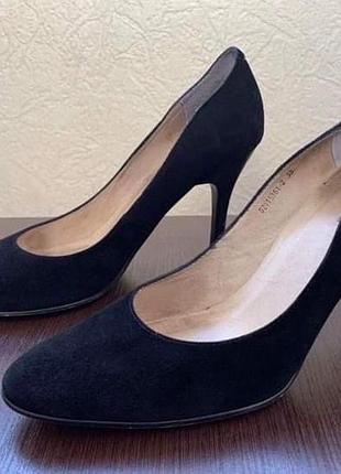 Туфли лодочки классика натур.замш/кожа тм»respect yourself”