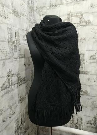 Черный шарф ширина 52 длина по 77