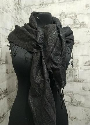 Чорний шарф ширина 100 довжина 100
