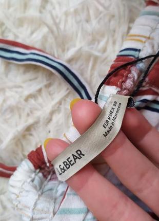 Льняна сукня в полоску pull and bear3 фото