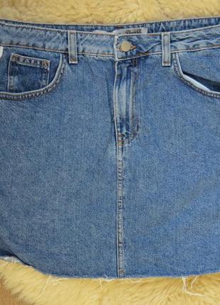 Стильная джинсовая юбочка с полосками от  denim co2 фото