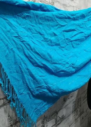Синий шарф  с серебристой ниткой  ширина 65  длина  по 853 фото